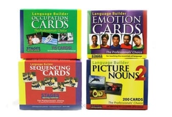 Stages Learning Language Builder cards display of four different boxes