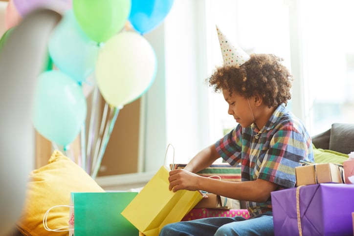 Boy With Autism Opening Birthday Presents